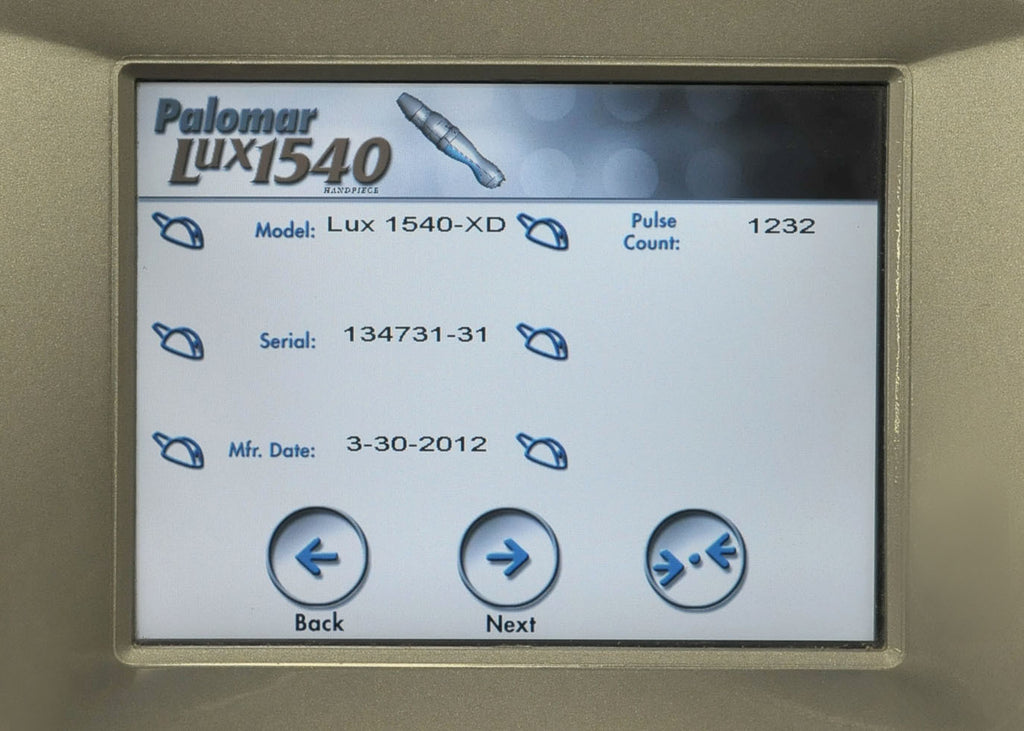 2012 Palomar Lux 1540 XD Fractional Handpiece Hand Piece StarLux 300 500 Lux1540