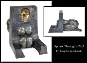 Sphinx Through a Wall Bronze Nude Fine Art Sculptor: Josep Maria Subirachs Rare