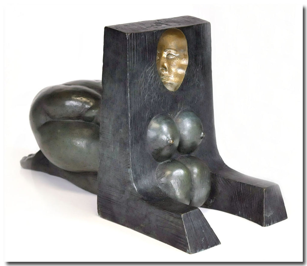 Sphinx Through a Wall Bronze Nude Fine Art Sculptor: Josep Maria Subirachs Rare