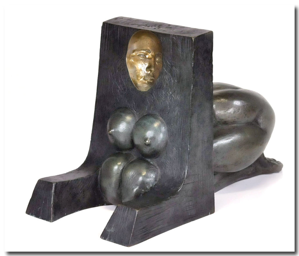 Sphinx Through a Wall Bronze Nude Fine Art Sculptor: Josep Maria Subirachs Rare