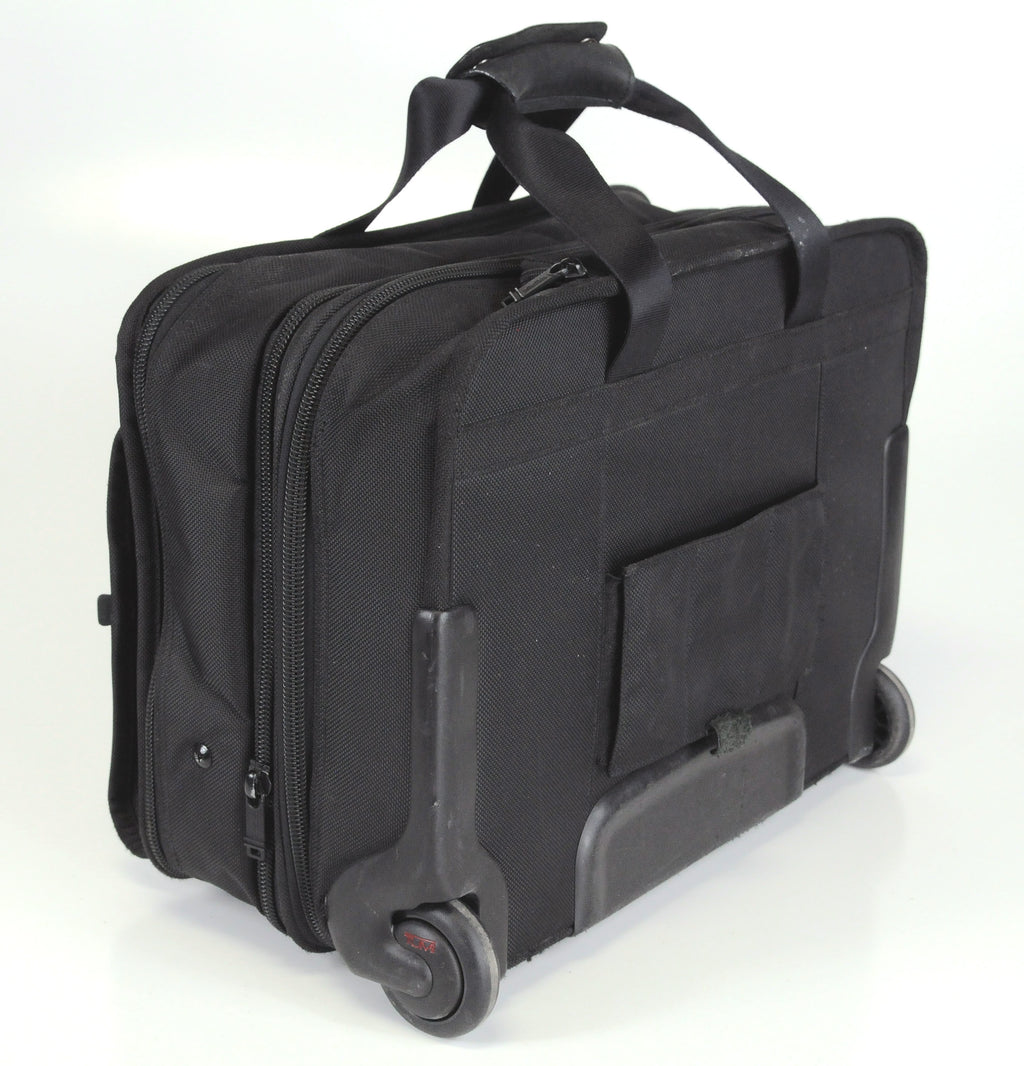 Tumi Black Short Trip Business Travel Wheeled Luggage Case Packing Bag Suitcase