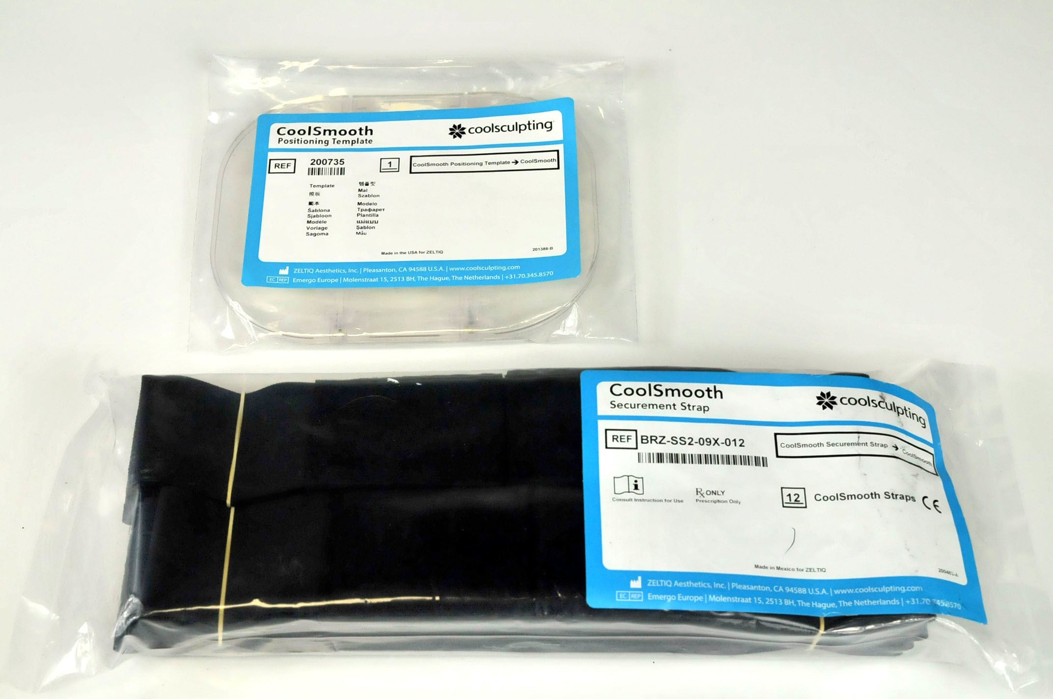 Zeltiq CoolSmooth CoolSculpting Breeze Applicator Kit w Card Straps Belt Liner