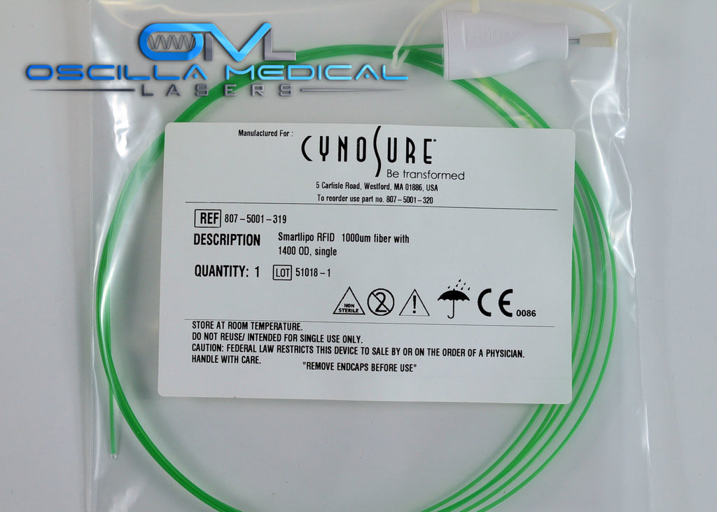 Cynosure SmartLipo 1000um Fiber RFID 1400 OD Single Green 807-5001-319 (5 Pack)