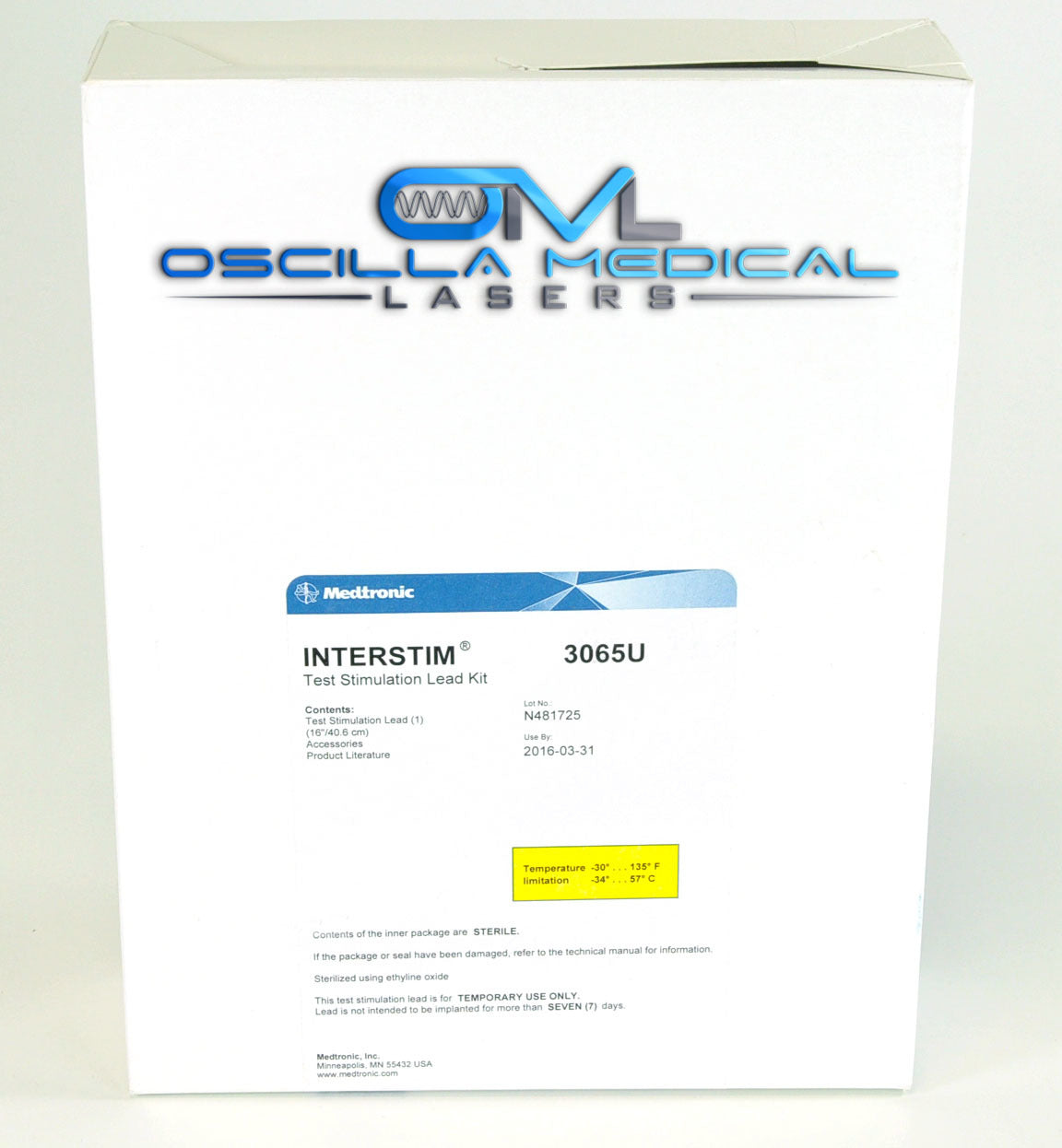 Medtronic Interstim 3065U Test Stimulation Lead Kit- NIB (New in Box) 3065 U