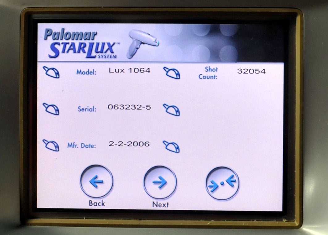 2006 Palomar Lux1064 Nd:Yag Laser HandPiece Lux 1064 StarLux 300 500 Hand Piece