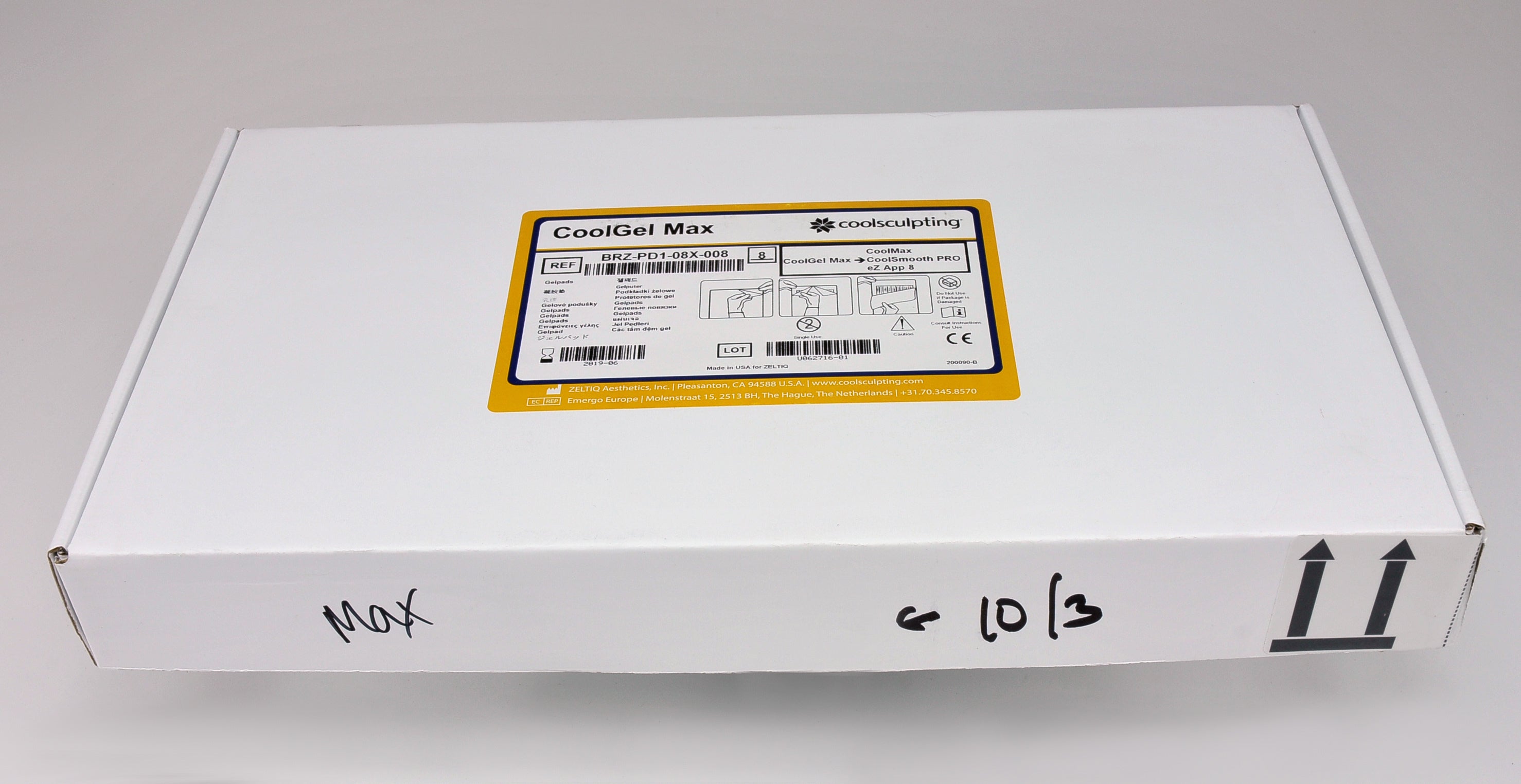 ZELTIQ CoolGel CoolSmooth Pro GelPads Max BRZ-PD1-08X-008 Coolsculpting (Qty: 8)