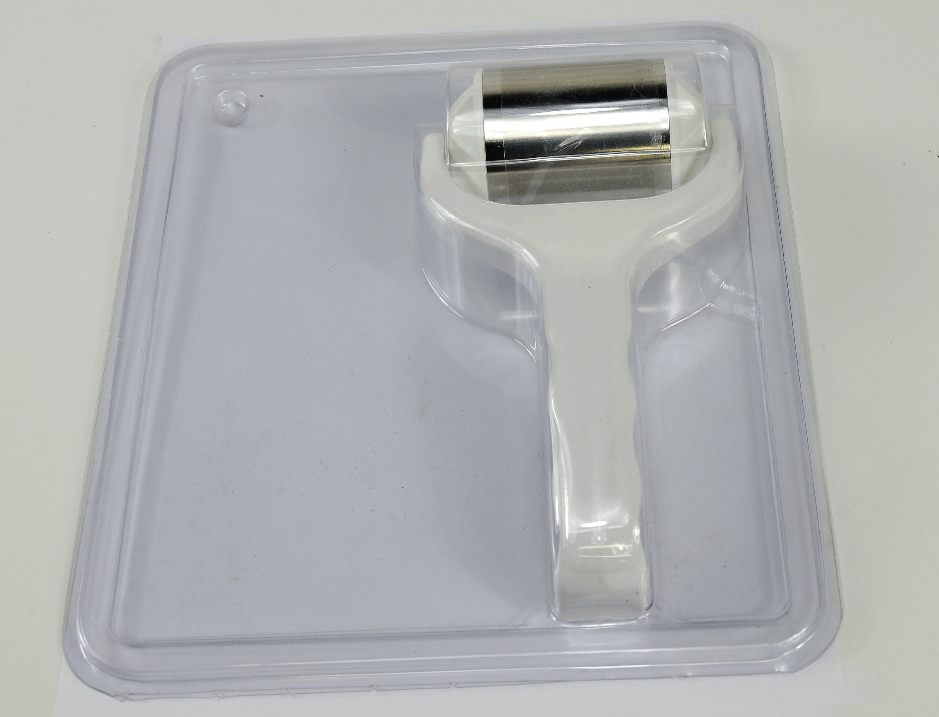 Stainless Steel Roller 2.25" Wide Surface - White Body Cool Skin 2 1/4 NEW!!