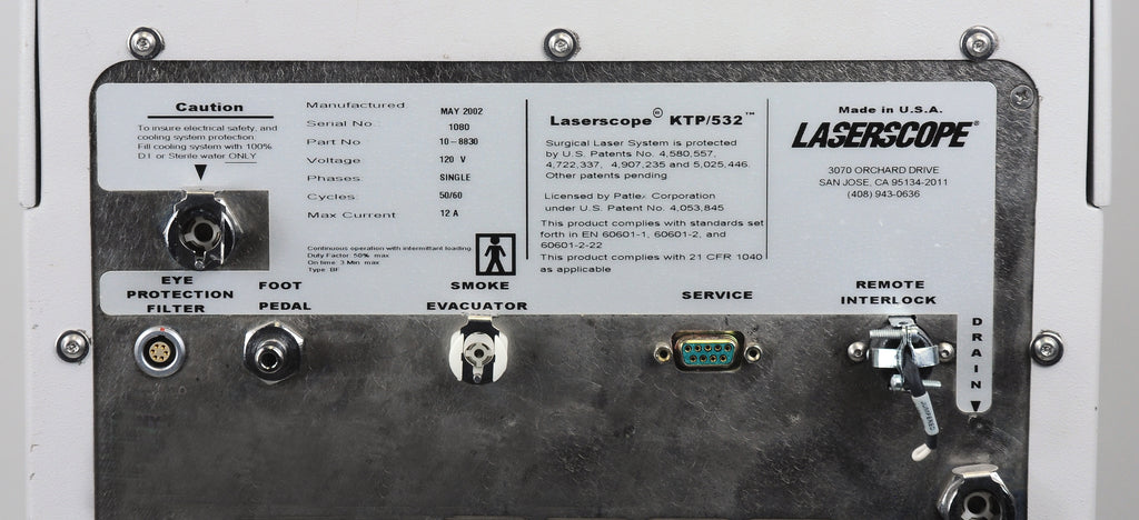 2002 Laserscope Aura i Nd:YAG Compact Laser KTP 532nm Vascular Lesion Acne Veins