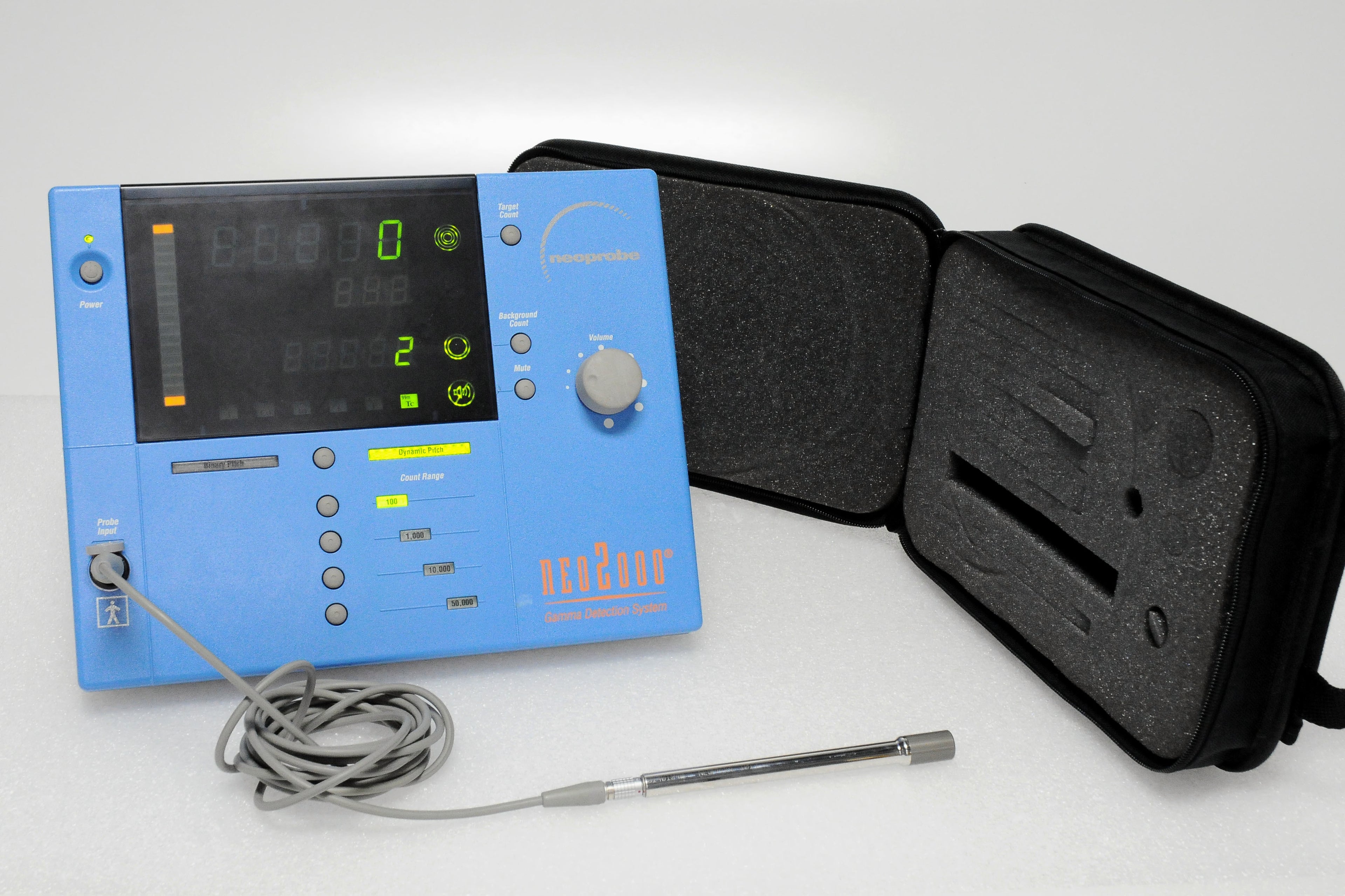 Neoprobe Neo2000 Gamma Detection System w Probe - Model 2100 - 2001 w Case