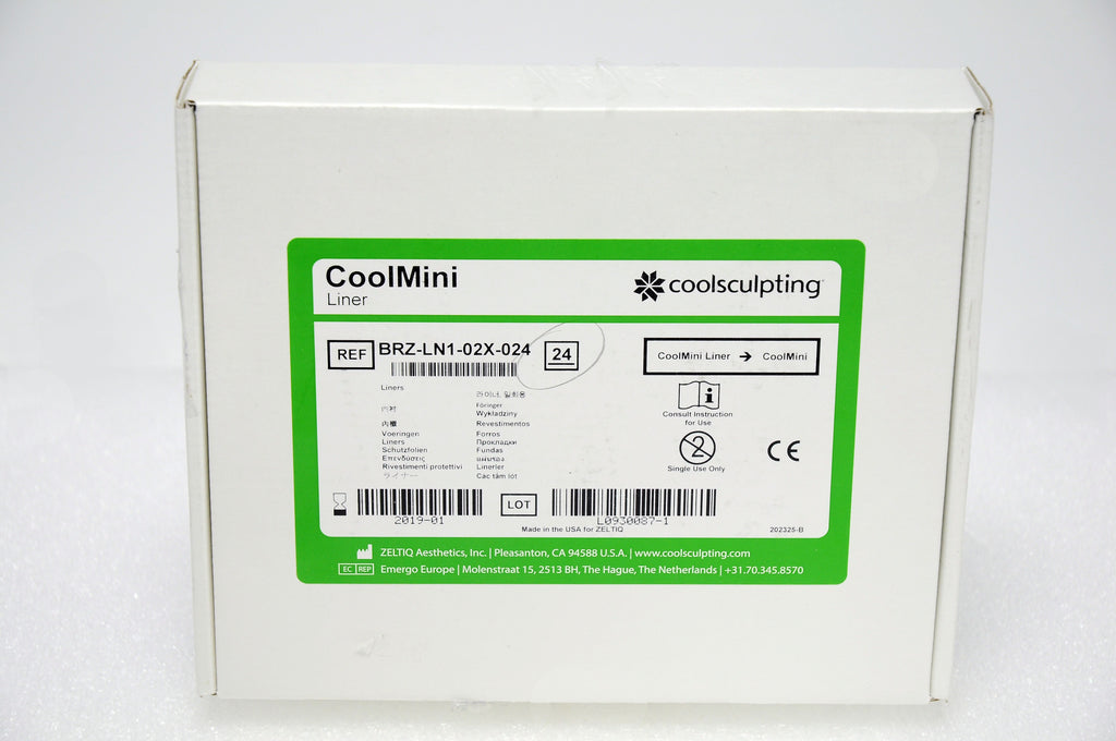Coolsculpting CoolMini Card 24 Cycle Zeltiq Green BRZ-CD4-02X-024 Gel Trap Liner