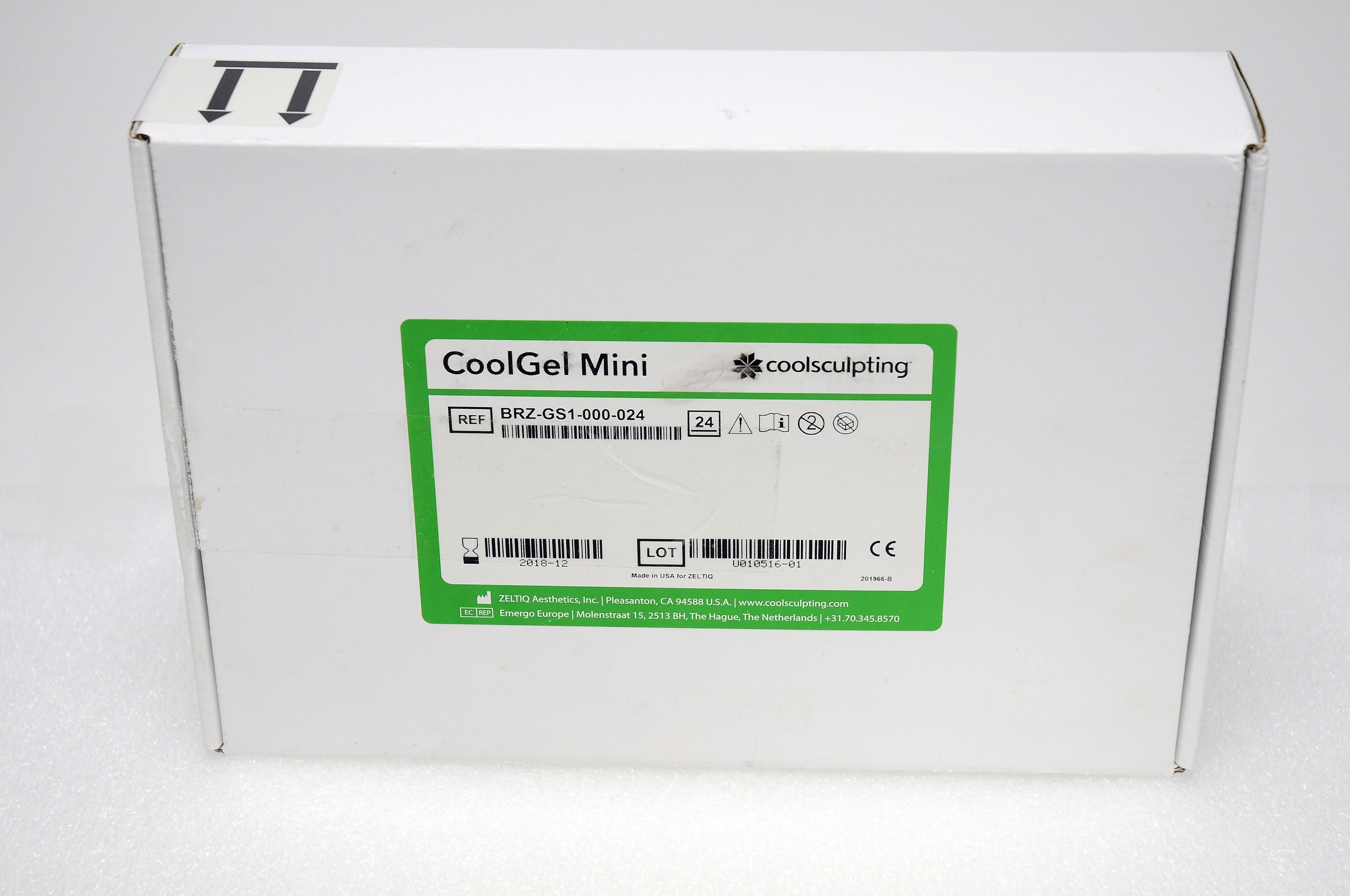 Coolsculpting CoolMini Card 24 Cycle Zeltiq Green BRZ-CD4-02X-024 Gel Trap Liner