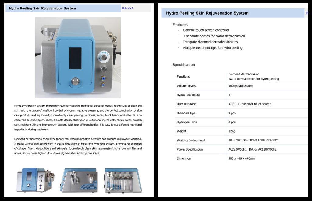 Hydrodermabrasion Skin Rejuvenation Diamond System
