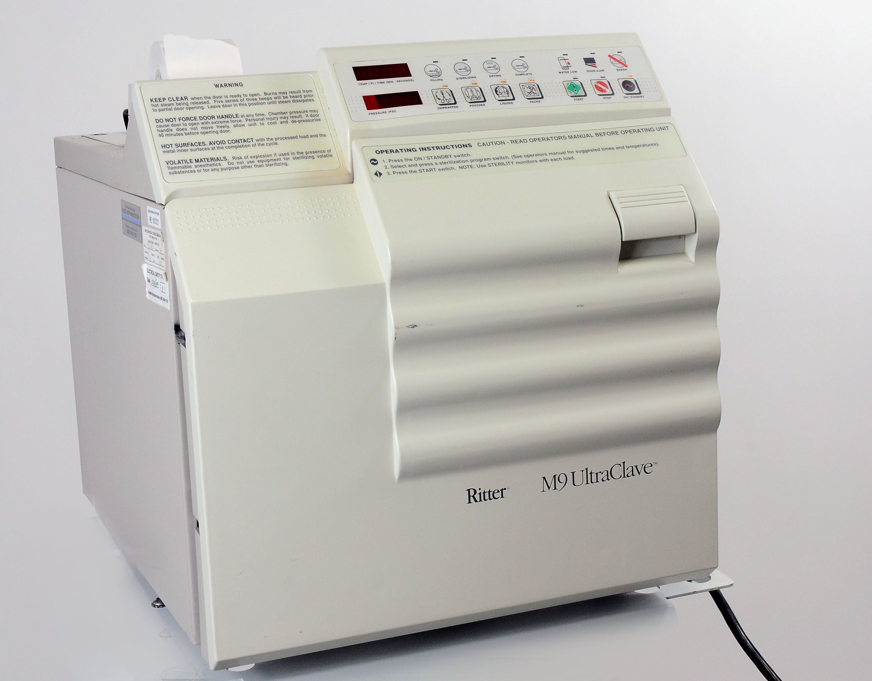 Midmark Ritter M9 Ultraclave Automatic Sterilizer Autoclave Steam Chamber M 9