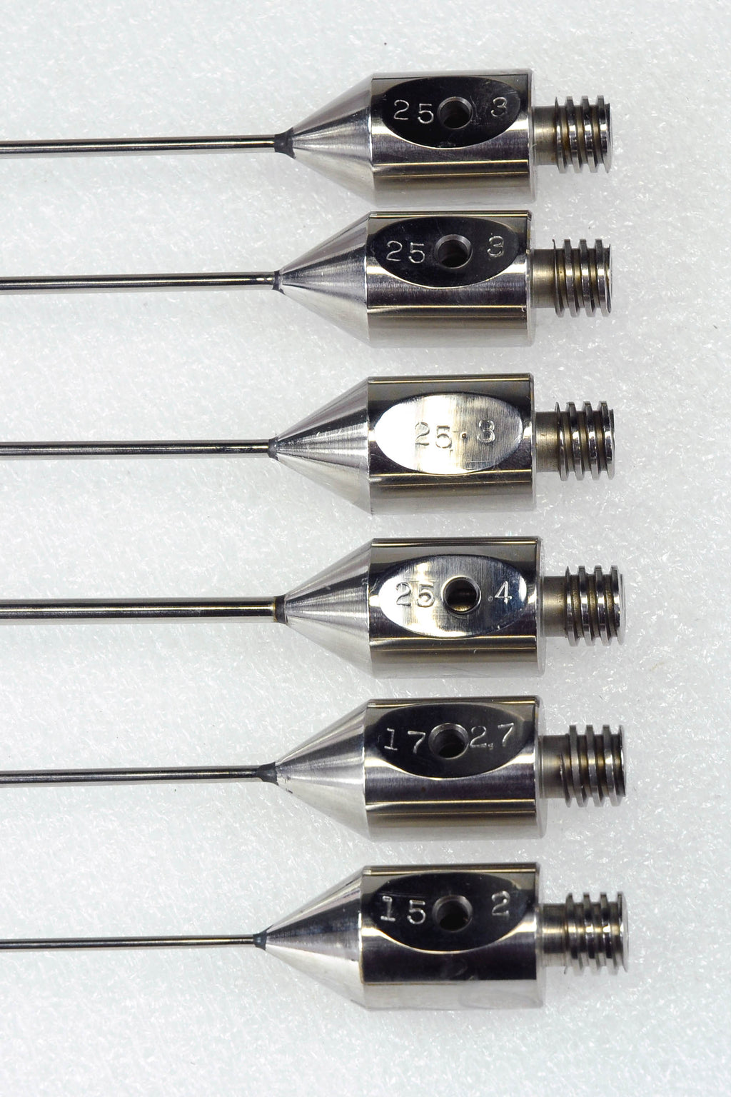 Cannula Liposuction Surgical Needle Set of 6 Lipo Stainless Steel Lot w Handle