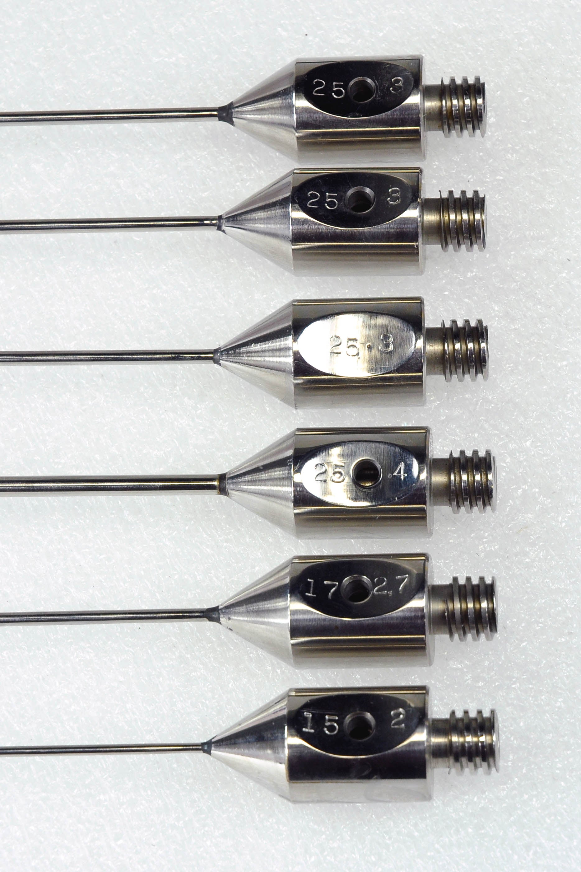 Cannula Liposuction Surgical Needle Set of 6 Lipo Stainless Steel Lot w Handle