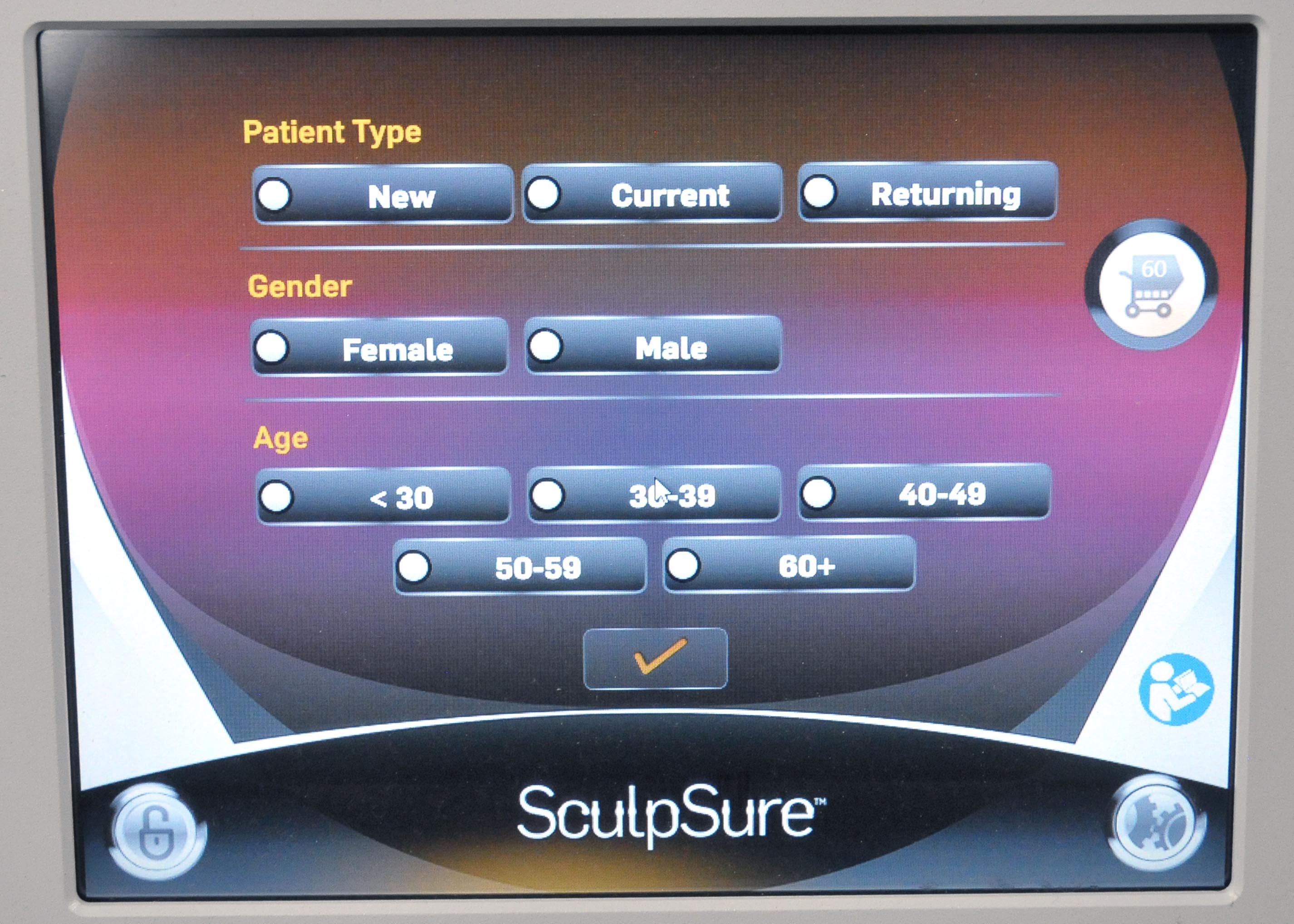 Cynosure SculpSure PAC Key Applicator Cards - USB 1060nm Diode Laser Lipolysis