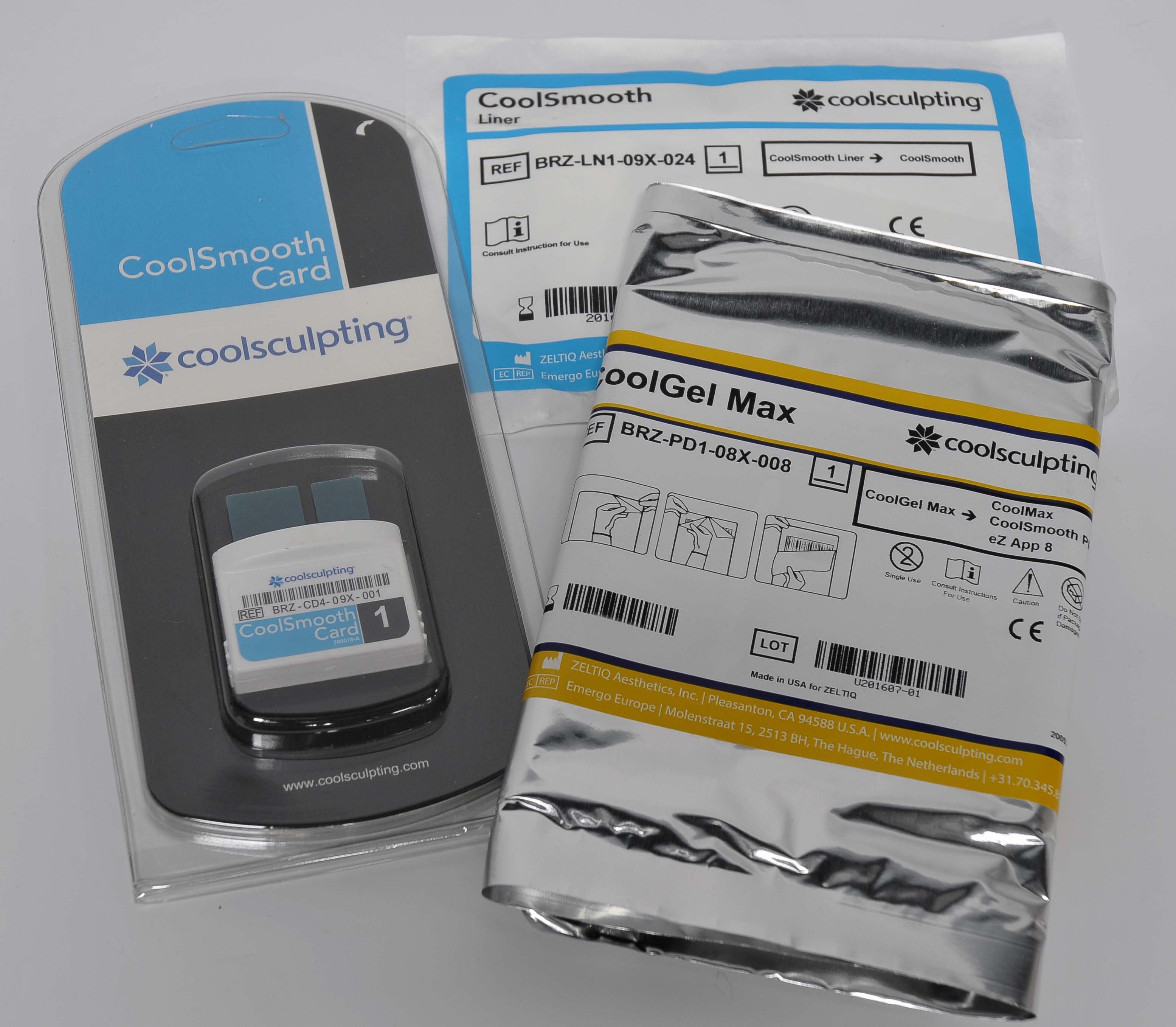 Zeltiq Coolsculpting BLUE - 1 Cycle CoolCard Max w CoolGel Pad and CoolLiner Kit