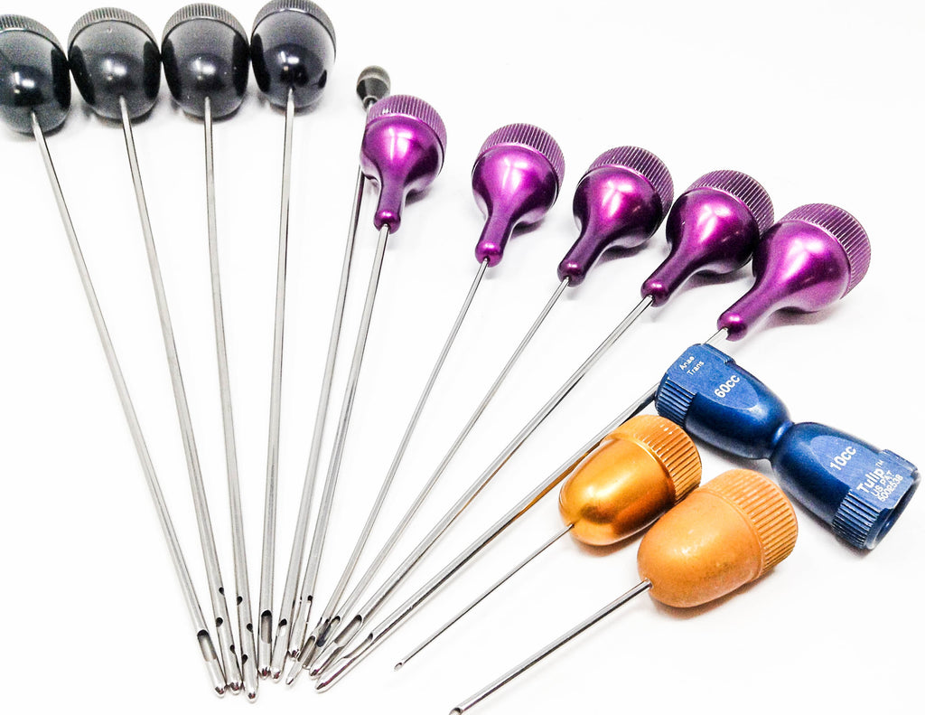 Tulip Cannula Liposuction Surgical Needles 13 Lipo Stainless Steel Lot w Handle