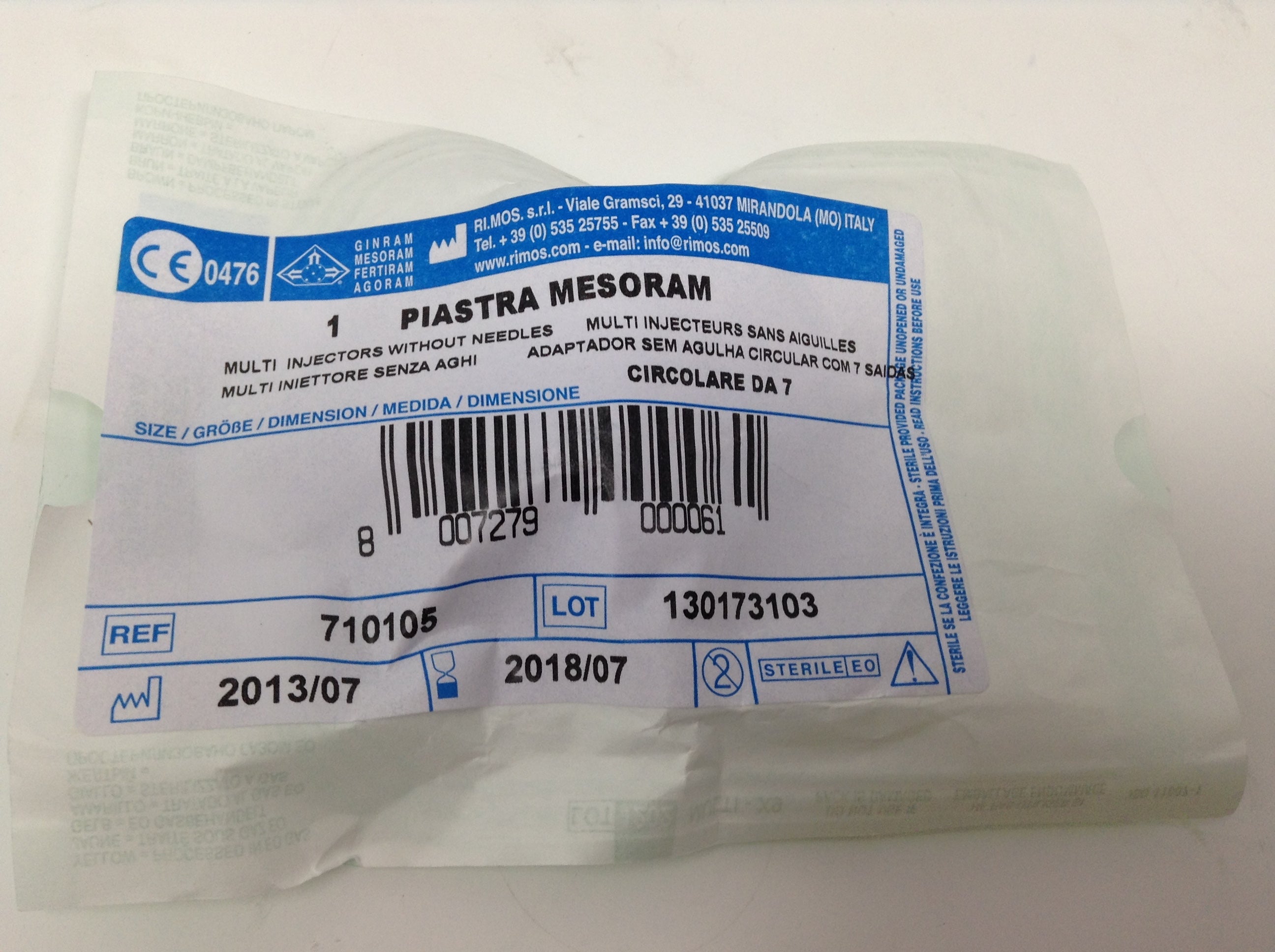 Piastra Mesoram Injector Plate 7 Pin connections circular Piastramesoram