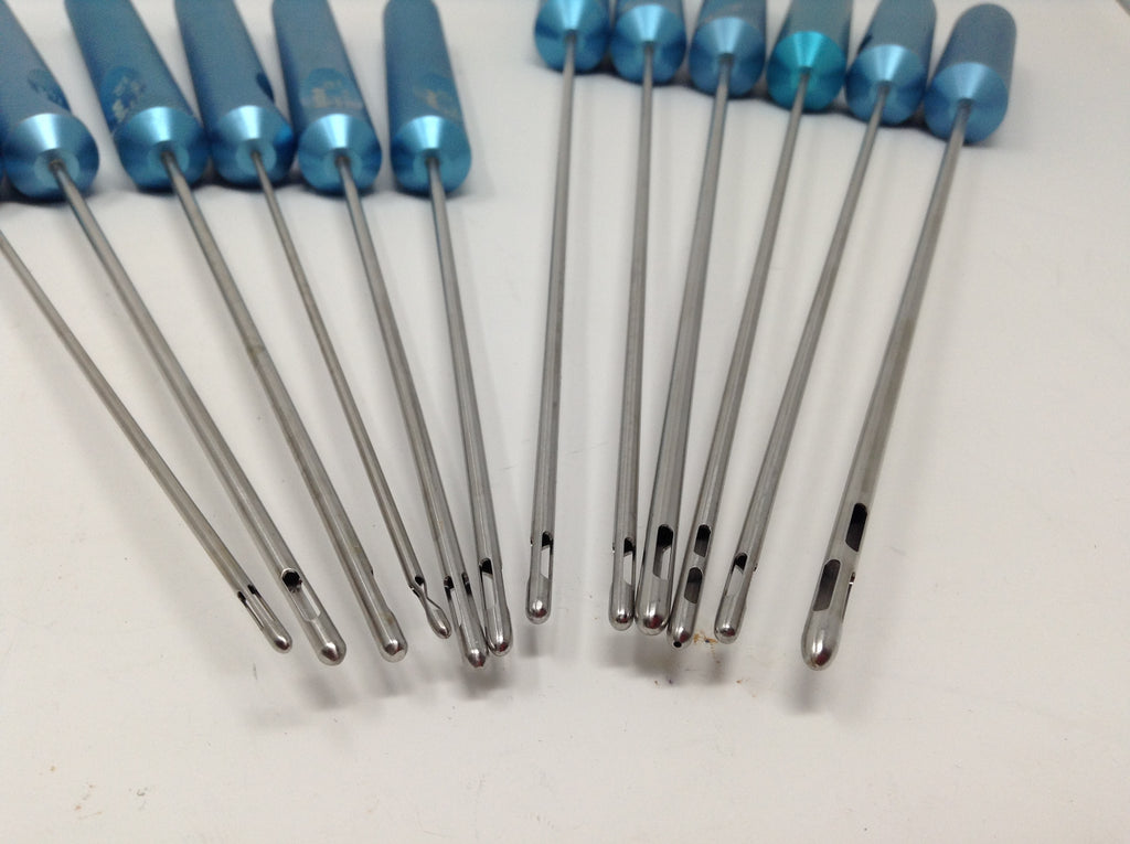 Byron Surgical Plastic Surgery Cannulas Lot of 12 Needles Set Canula Cannulae
