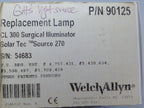 Replacement Bulb for Welch Allyn 90132, 90133, CL100, CL300 Illuminator