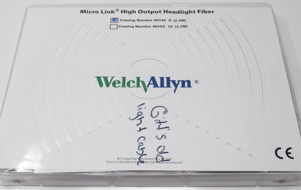 Welch Allyn Micro Link High Output Optic Headlight 8ft Fiber Cable 90142 Light