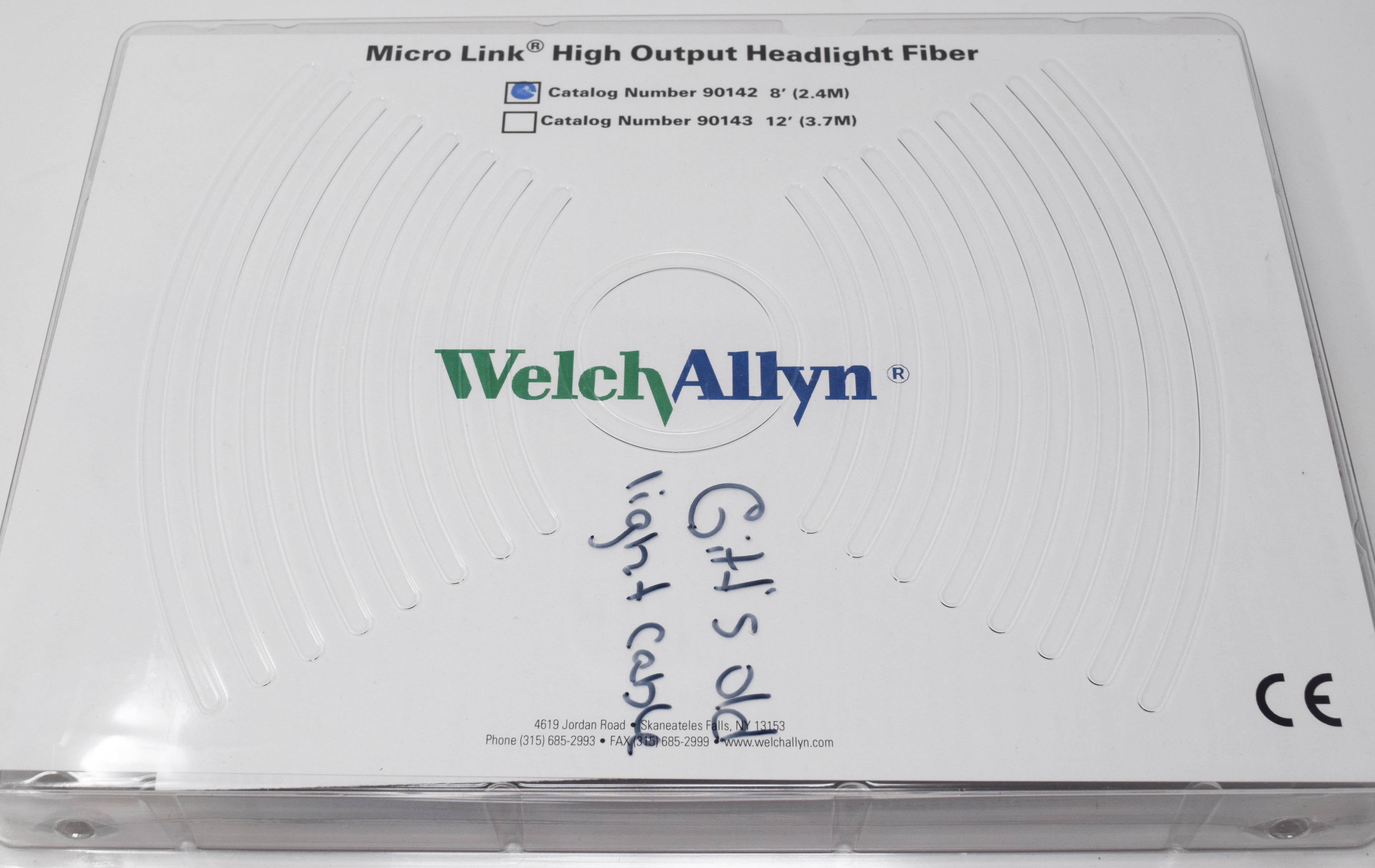 Welch Allyn Micro Link High Output Optic Headlight 8ft Fiber Cable 90142 Light