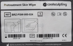 Zeltiq CoolSculpting Pretreatment Skin Wipes BRZ-PSW-000-024 Cool Sculpting 23pk