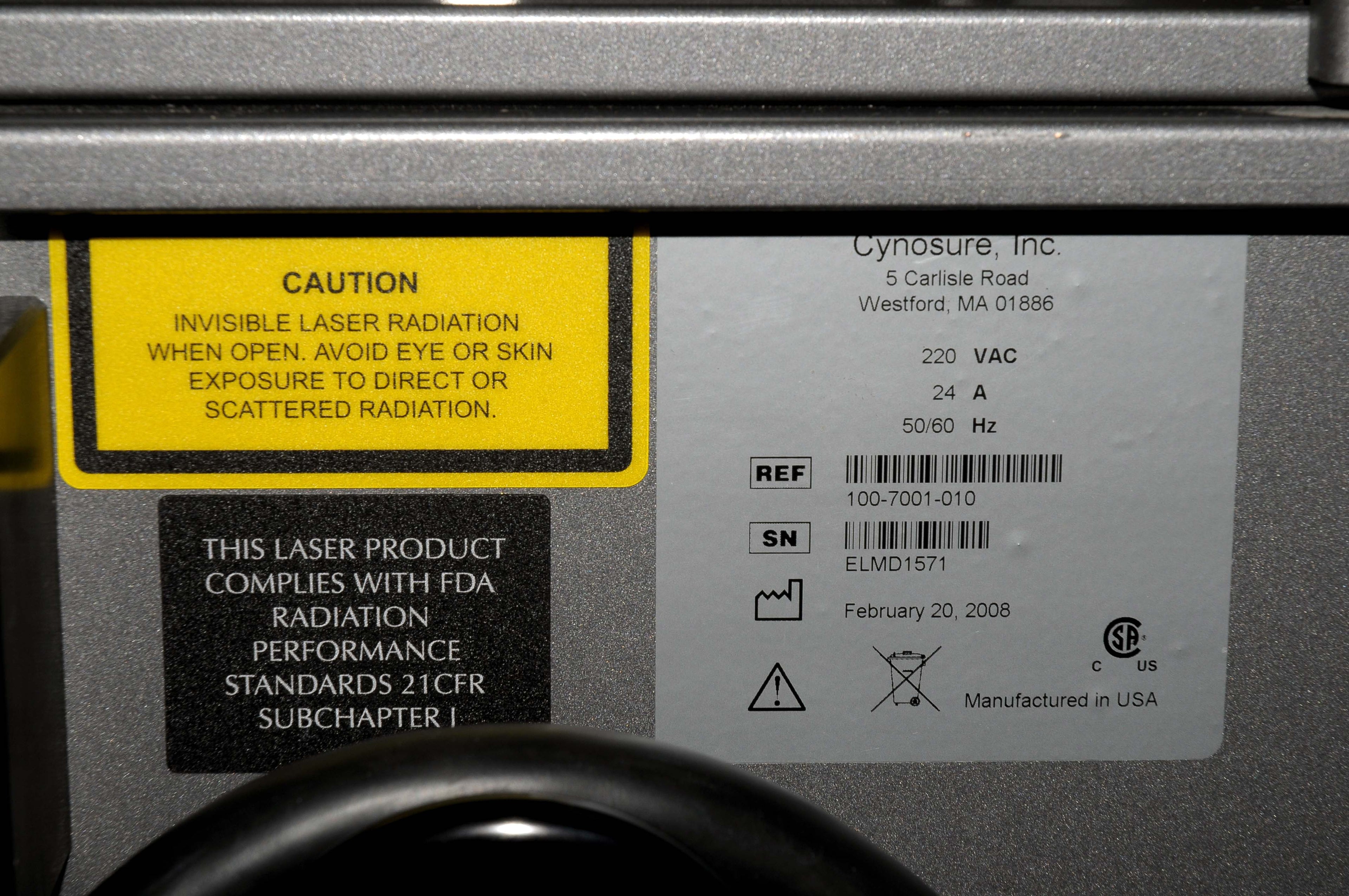 2008 Cynosure Apogee Elite Laser Removal Lesion YAG 1064 755 Dual Wavelength