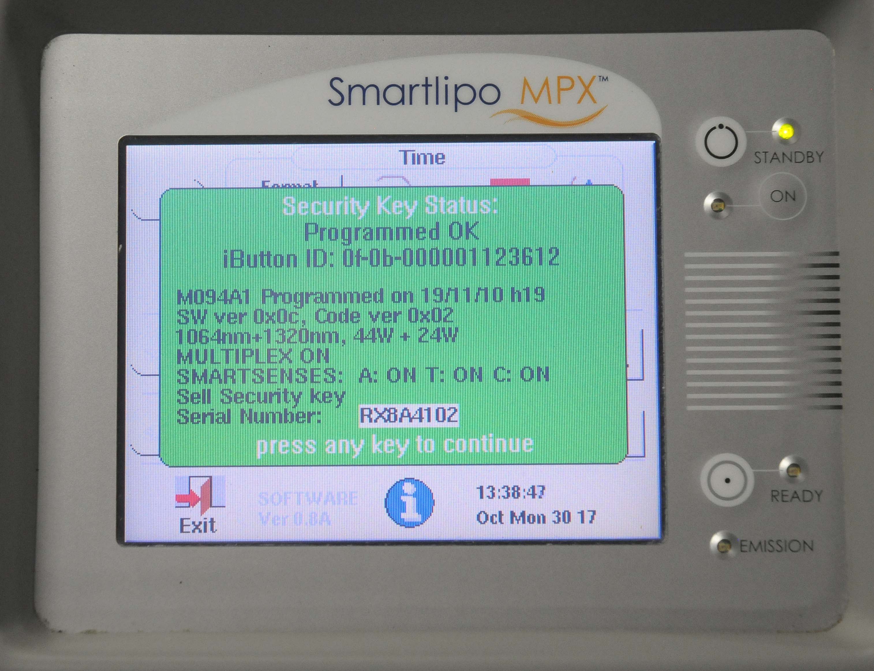 2008 Cynosure SmartLipo MPX 24 Watt Nd:Yag Laser System 1064nm 1320nm Facial Leg