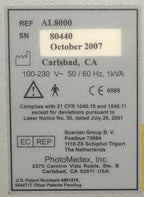 2007 PhotoMedex AL8000 XTRAC Ultra Laser Psoriasis Vitiligo * PARTS UNIT AS-IS *