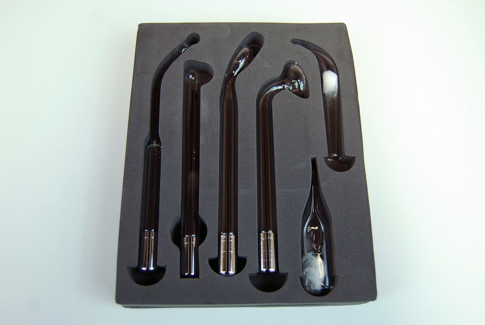 UNIVERSAL COMPANY Brand High Frequency Facial System Wand Tips - Set of 6 Glass - HF