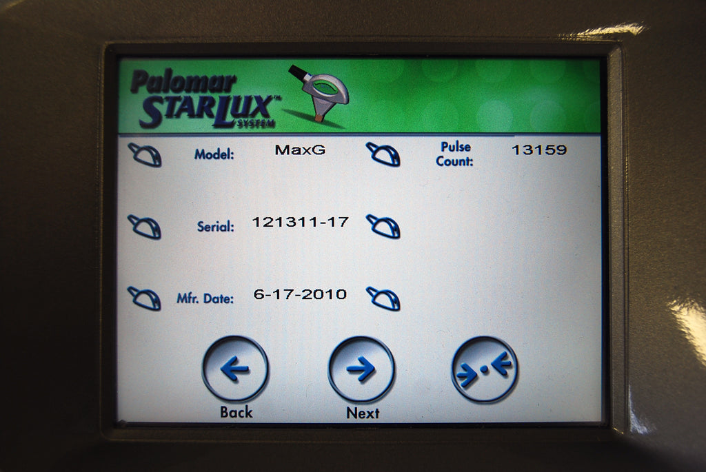 Cynosure Lux MaxG Handpiece IPL Laser StarLux 500 LuxG Max G Palomar 2010