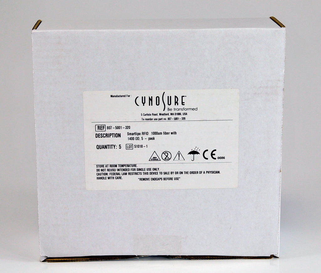 Cynosure SmartLipo 1000um Fiber RFID 1400 OD Single Green 807-5001-319 (5 Pack)