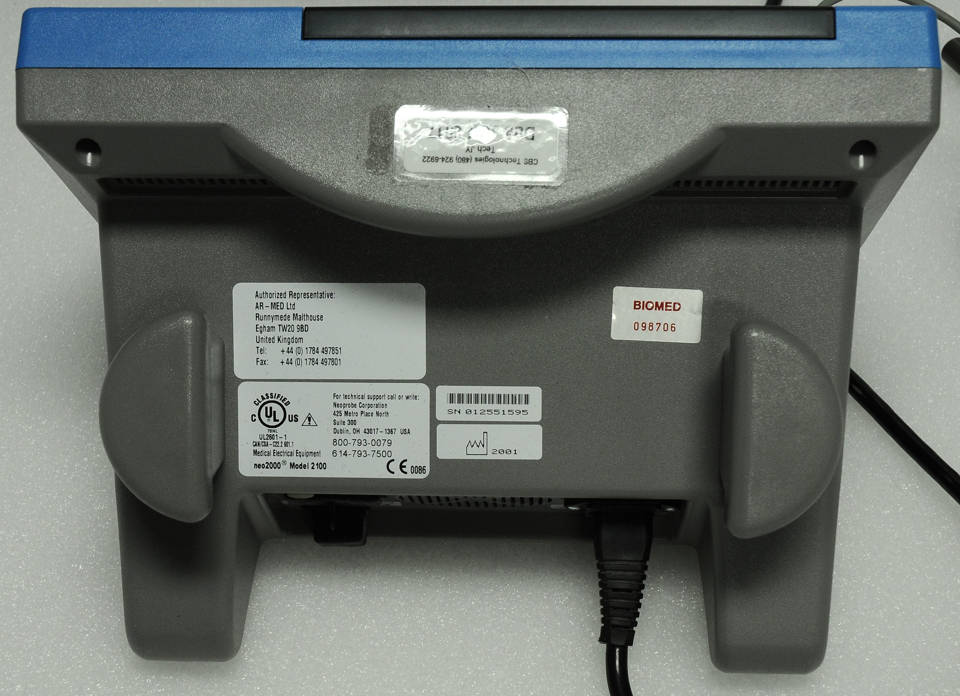 Neoprobe Neo2000 Gamma Detection System w Probe - Model 2100 - 2001 w Case