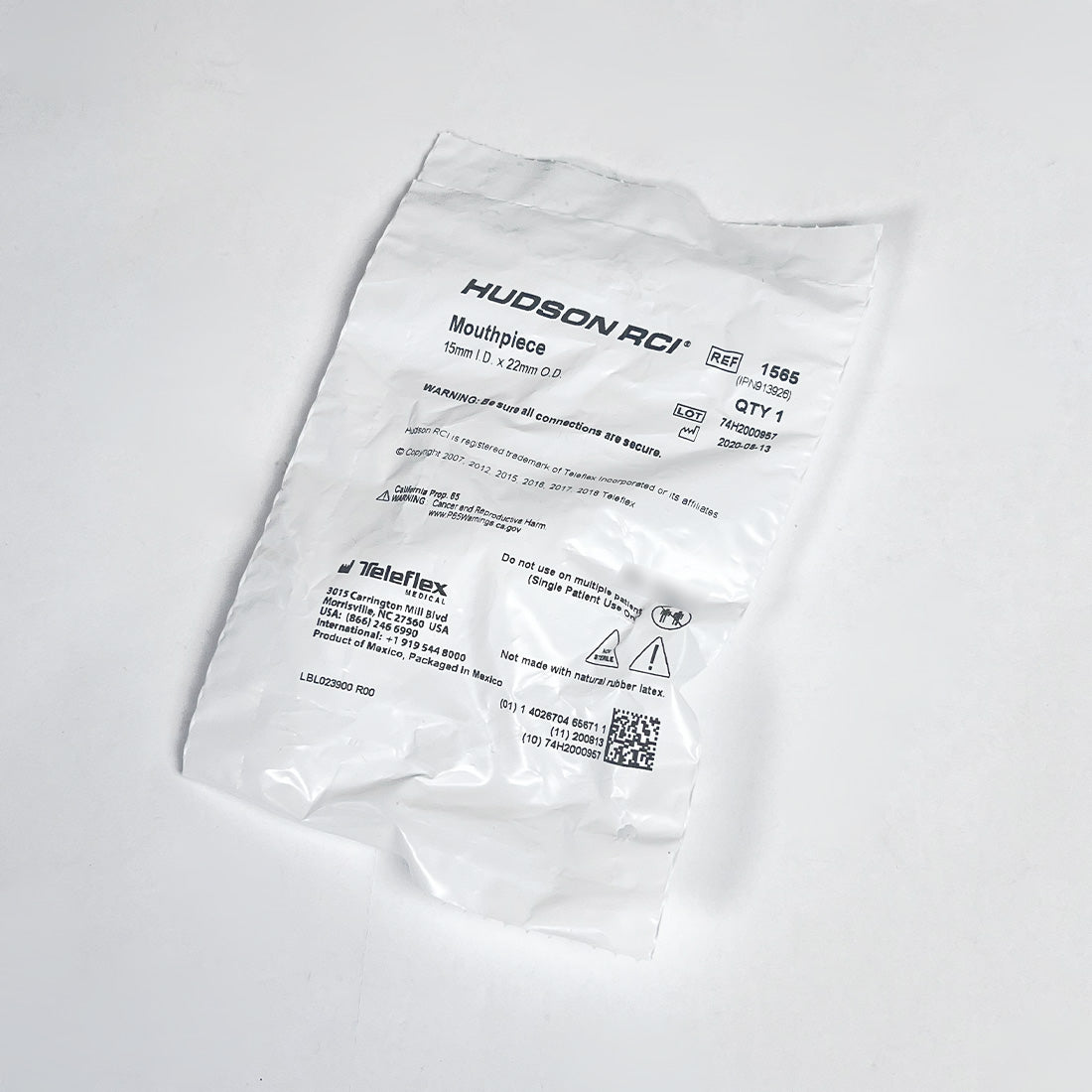 Hudson RCI Standard Universal Mouthpiece 15mm I.D / 22mm O.D x 31 Piece 1565