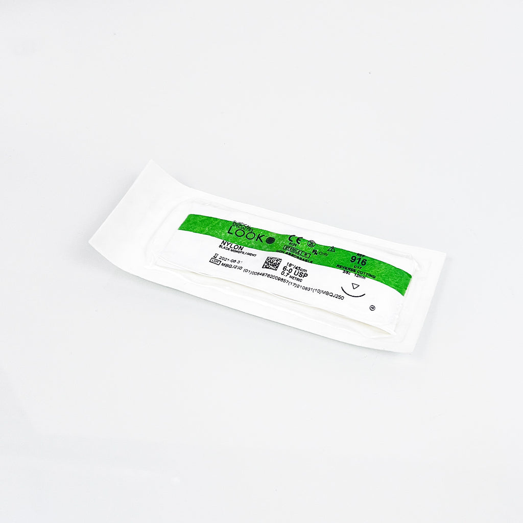 Surgical Specialty Look Nylon Black Monofilament 6-0 18"/45cm Suture 08/2021 x1