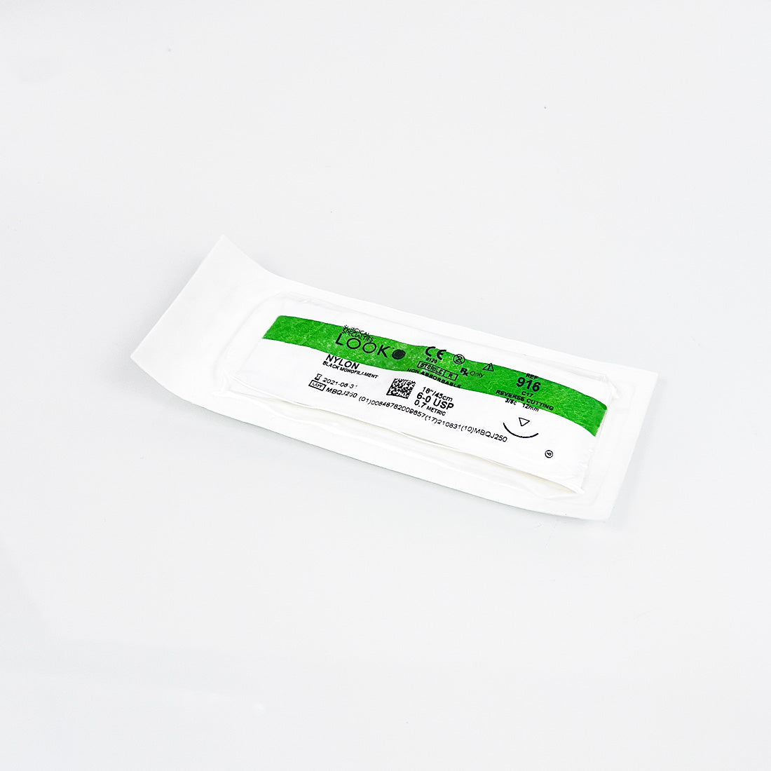 Surgical Specialty Look Nylon Black Monofilament 6-0 18"/45cm Suture 08/2021 x1