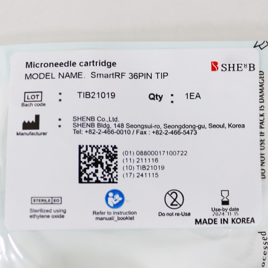 ShenB VirtueRF SmartRF 36-Pin Microneedling Tip EXP 11/15/2024 (Single Tip)