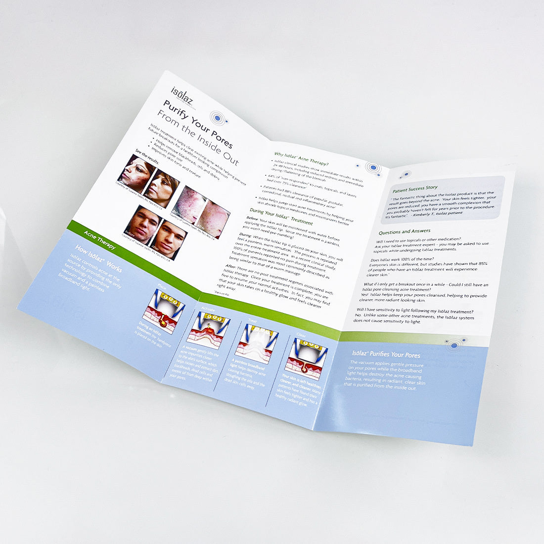 Solta Isolaz IPL Laser Effective Acne Therapy Skin Rejuvenation Brochure 8Pc