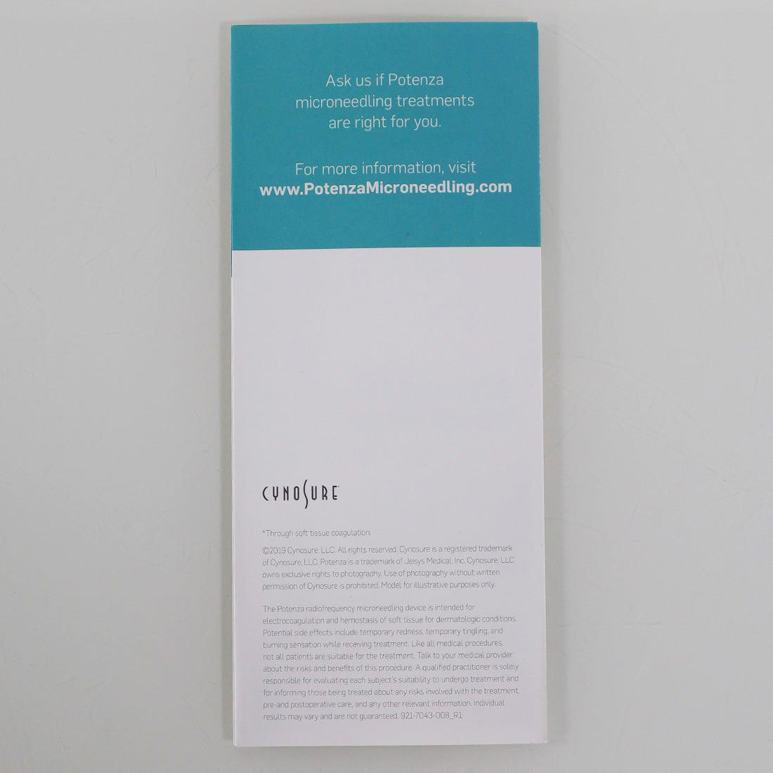 Cynosure Potenza Unleash Your Skins Potential Brochure 921-7043-008_R1 x100Pc