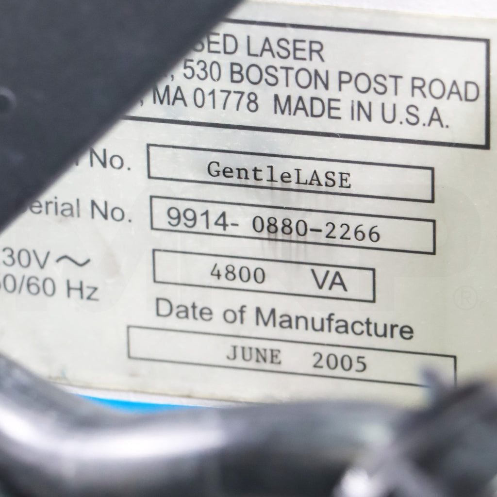 2005 Candela GentleLASE Mini Pulsed Laser Alexandrite System