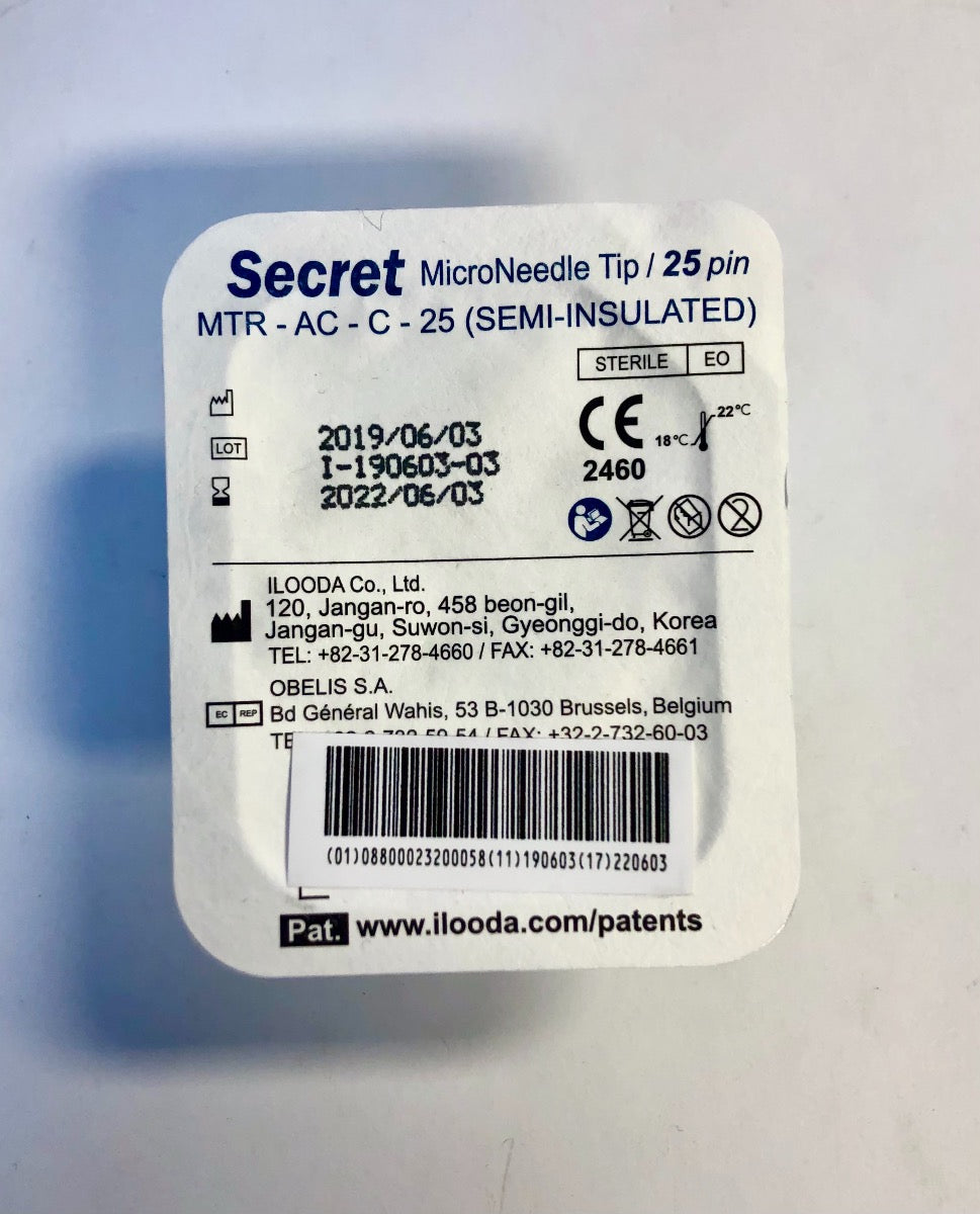 SecretRF Secret Microneedle 25 Pin Cartridge RF MTR-AC-C-25 (x5 Pcs)