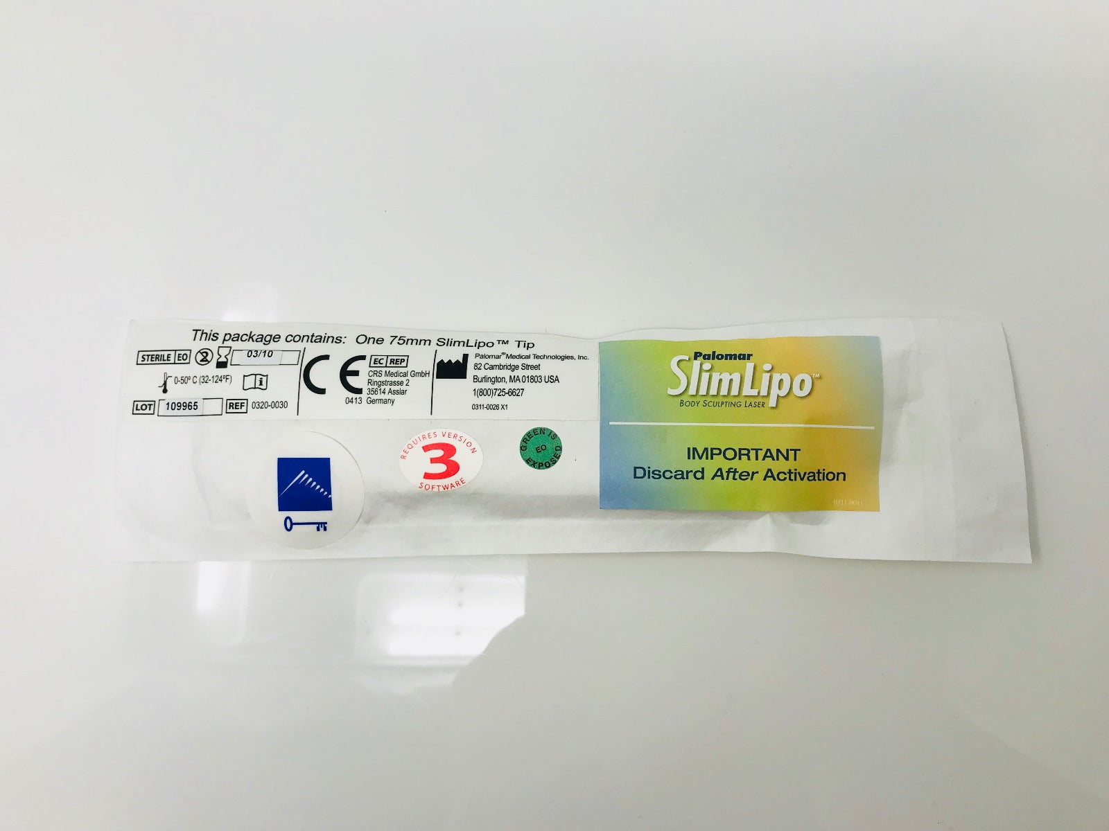 Cynosure Aspire SlimLipo Body Sculpting Laser 75mm Tip - 0320-0030 Palomar NEW