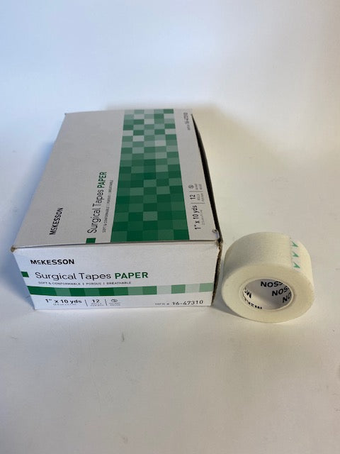 Surgical White Tapes Paper Soft & Conformable (2.5 cm x 9.1 m) 12 rolls per box