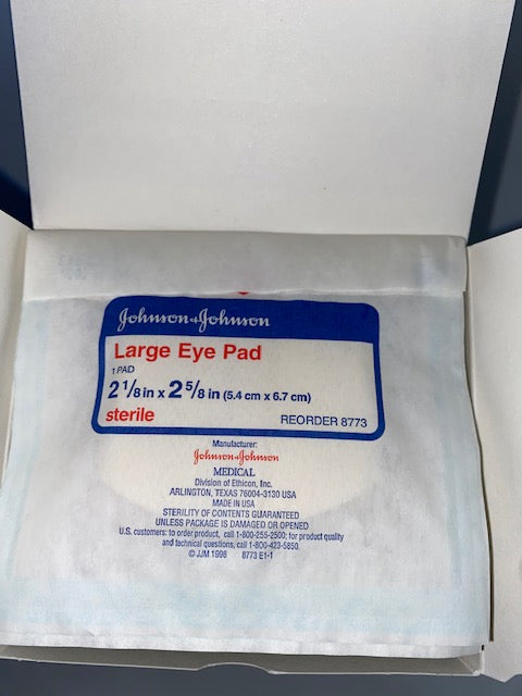 Johnson & Johnson Large Eye Pad 50 Pads 2 1/8" x 2 5/8" Sterile Medical Pads