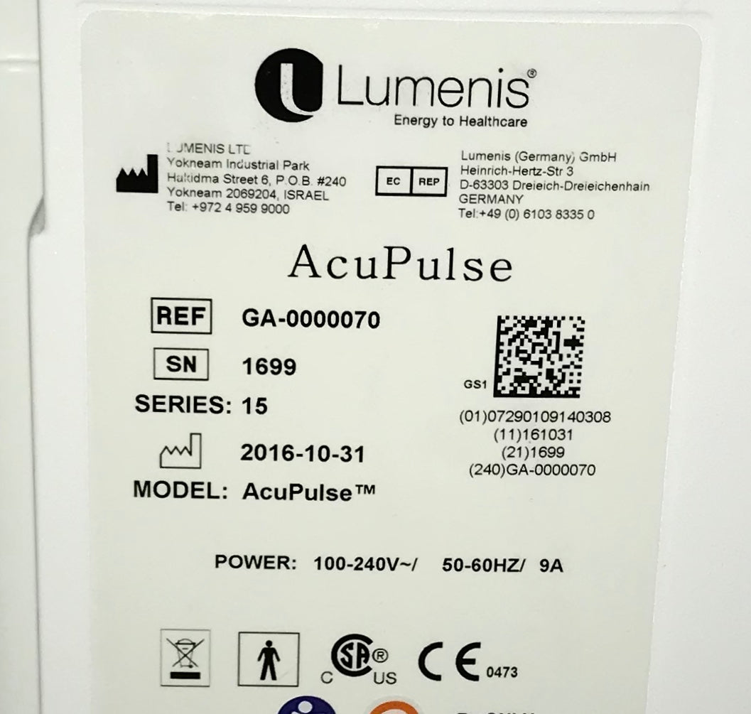 2016 Lumenis AcuPulse CO2 Laser SilkLaser Scanner AcuScan SurgiTouch Scanner C02