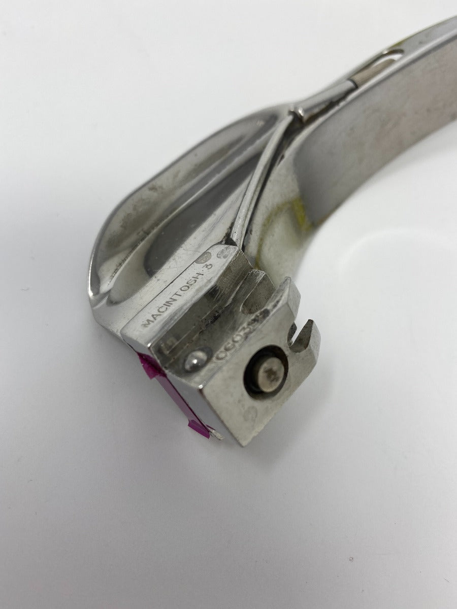 F.L.S. Med Fiber Optic Macintosh 3 Laryngoscope 5" Inches Blade Mac 3 Sold AS IS