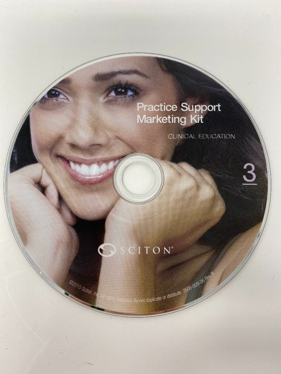 Sciton Clinical Education on Practice Support Marketing Kit CD Safe Start Disk