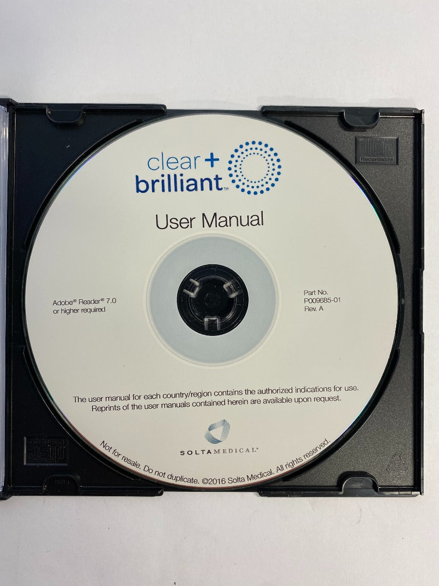 Clear + Brilliant User Manual Solta Medical 2016 Laser System Patient Safety CD